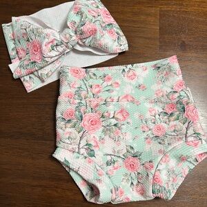 Bummie and headwrap bow set